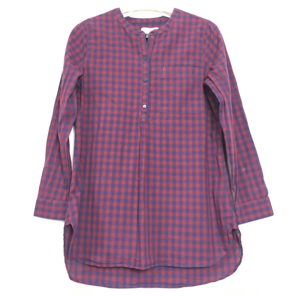 OLD NAVY Blue Red Shirt Top Lightweight Tunic M